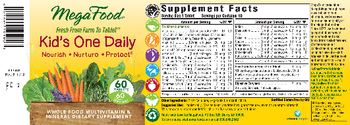 MegaFood Kid's One Daily - whole food multivitamin mineral supplement