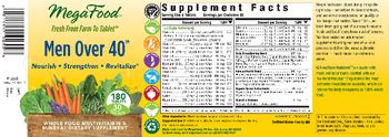 MegaFood Men Over 40 - whole food multivitamin mineral supplement