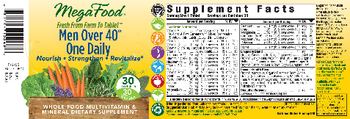 MegaFood Men Over 40 One Daily - multivitamin mineral supplement