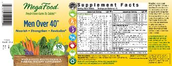 MegaFood Men Over 40 - whole food multivitamin mineral supplement