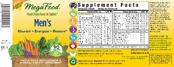 MegaFood Men's - whole food multivitamin mineral supplement