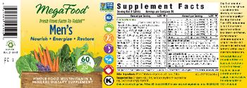 MegaFood Men's - whole food multivitamin mineral supplement