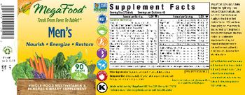 MegaFood Men?s - whole food multivitamin mineral supplement