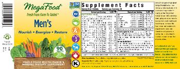 MegaFood Men?s - whole food multivitamin mineral supplement