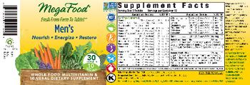 MegaFood Men?s - whole food multivitamin mineral supplement