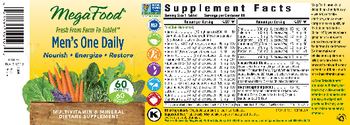 MegaFood Men?s One Daily - multivitamin mineral supplement