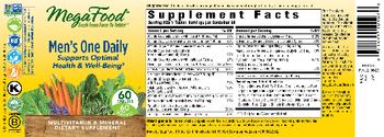 MegaFood Men's One Daily - multivitamin mineral supplement