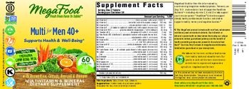MegaFood Multi for Men 40+ - multivitamin mineral supplement
