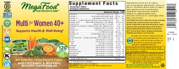 MegaFood Multi for Women 40+ - multivitamin mineral supplement