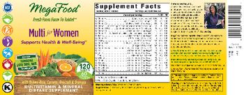 MegaFood Multi for Women - multivitamin mineral supplement