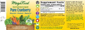 MegaFood Pure Cranberry - whole food supplement