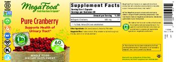 MegaFood Pure Cranberry - whole food supplement