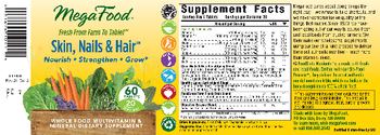 MegaFood Skin, Nails & Hair - whole food multivitamin mineral supplement