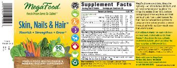 MegaFood Skin, Nails & Hair - whole food multivitamin mineral supplement