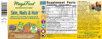 MegaFood Skin, Nails & Hair - multivitamin herbal supplement