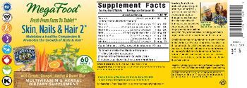 MegaFood Skin, Nails & Hair 2 - multivitamin herbal supplement