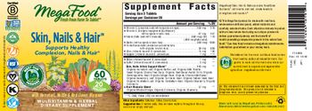 MegaFood Skin, Nails & Hair - multivitamin herbal supplement