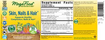 MegaFood Skin, Nails & Hair - multivitamin herbal supplement