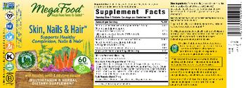 MegaFood Skin, Nails & Hair - multivitamin herbal supplement