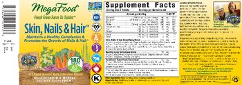 MegaFood Skin, Nails & Hair - multivitamin herbal supplement