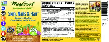 MegaFood Skin, Nails & Hair - multivitamin herbal supplement