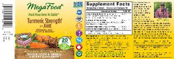 MegaFood Turmeric Strength For Joint - whole food herbal supplement