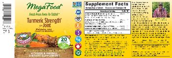 MegaFood Turmeric Strength For Joint - vitamin herbal supplement