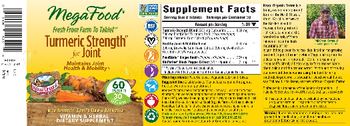 MegaFood Turmeric Strength For Joint - vitamin herbal supplement