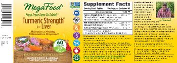 MegaFood Turmeric Strength For Liver - whole food herbal supplement