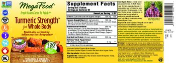 MegaFood Turmeric Strength For Whole Body - vitamin herbal supplement