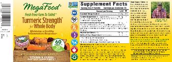 MegaFood Turmeric Strength For Whole Body - vitamin herbal supplement