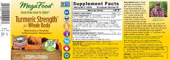 MegaFood Turmeric Strength For Whole Body - vitamin herbal supplement