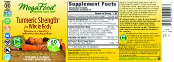 MegaFood Turmeric Strength for Whole Body - vitamin herbal supplement