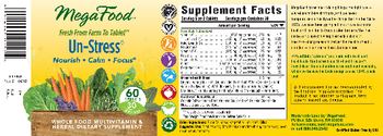 MegaFood Un-Stress - whole food multivitamin herbal supplement