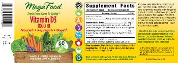 MegaFood Vitamin D3 1000 IU - whole food vitamin supplement