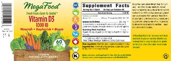 MegaFood Vitamin D3 1000 IU - vitamin supplement