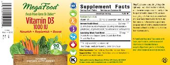 MegaFood Vitamin D3 1000 IU - vitamin supplement