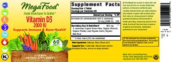 MegaFood Vitamin D3 2000 IU - vitamin supplement