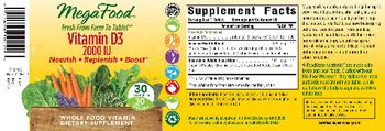 MegaFood Vitamin D3 2000 IU - whole food vitamin supplement