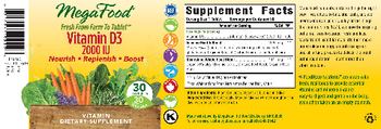 MegaFood Vitamin D3 2000 IU - vitamin supplement