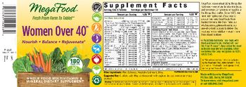 MegaFood Women Over 40 - whole food multivitamin mineral supplement