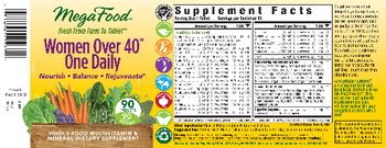 MegaFood Women Over 40 One Daily - whole food multivitamin mineral supplement