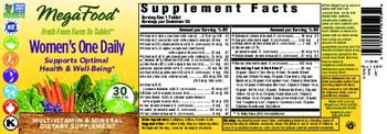MegaFood Women's One Daily - multivitamin mineral supplement