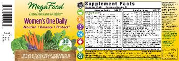 MegaFood Women's One Daily - whole food multivitamin mineral supplement