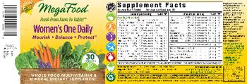 MegaFood Women's One Daily - whole food multivitamin mineral supplement