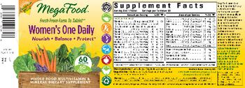 MegaFood Women's One Daily - whole food multivitamin mineral supplement