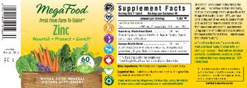 MegaFood Zinc - whole food mineral supplement