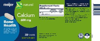 Meijer Calcium 600 mg - supplement