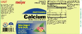 Meijer Calcium Adult Gummy - supplement