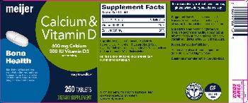 Meijer Calcium & Vitamin D - supplement